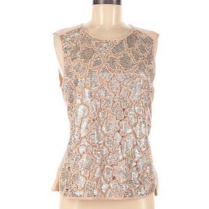 Rebecca Taylor Blouse with Sequins & Rhinestones, Shiny Accents - Size 8